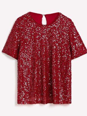 Red sequined top - Penningtons – NWT – SIZE 12